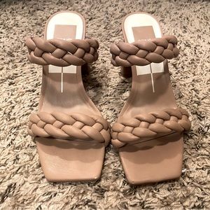 Dolce Vita Paily braided sandal in cafe.